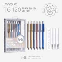 languo 6PCS Stylus Gel Pens With 6 Refills, 0.5mm Smooth Writing Touch Screen Pens For Journaling, School Supplies - 6+6 Combination Set - View 9