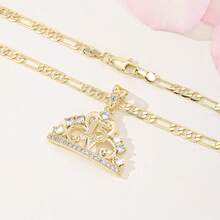 15th Birthday Crown Necklace, Suitable For Girls, Gold-Plated Zirconia Princess Crown Pendant, Perfect For Sweet 15 Birthday Party - Gold - View 4