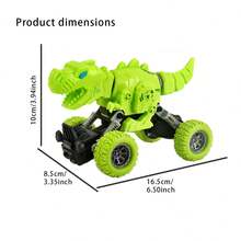 适合3岁以上儿童的可伸缩恐龙玩具，趣味卡通造型，双向可伸缩，亲子互动玩具，双向惯性驱动，无需电池 - 彩色 - 查看 13