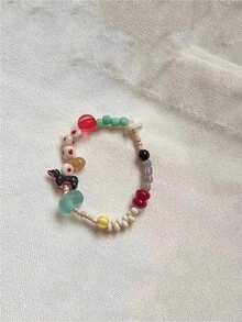 Cute Animal - Small Dog Beaded Necklace Suitable For Both Men And Women Daily Vacation Gift From A Best Friend Couple's Gift Music Festival - Colorful - View 3