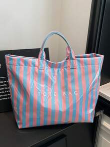 时尚学院风大容量手提包 - 采用轻质PVC和牛皮纸制成，魔术贴封口，是女士的时尚之选 - 彩色 - 查看 13