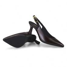 Loris Shoes Oficial Women's Slingback Pump With Medium Stiletto Heel And Buckle On The Upper - Elegant And Dressy 028 - 咖啡棕 - 查看 4