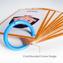 Lachilly 15 Cards Body Parts Cognitive Flash Cards Children Education Enlightenment English Learning Card Montessori Toys - Multicolor - View 8