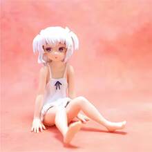 1pc White Slim Dress Figure Statue, Anime Character Collectible Figurine, Suitable For Anime Fans, Home/Office Decor, Anime Photography Background, Cute Pose, Detailed Outfit And Expressive Face, Handmade Anime Style Figurine - Multicolor - View 9