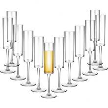 1个/2个/6个 5.5盎司可重复使用香槟杯，透明香槟杯，适用于香槟和甜点 - 可重复使用，慕斯杯，果汁杯，迎宾饮品杯 - 彩色 - 查看 1