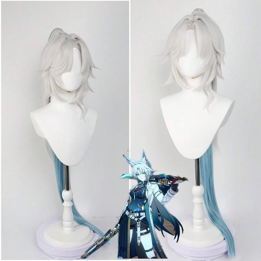 YEWELL Gradient Blue Role-Playing Headgear Daily Series Japanese Cosplay Headgear Series Multi-Style Interpretation Of Cartoon Anime Suitable For Private Parties Daily Role-Playing Halloween - Blue Ombre - View 1