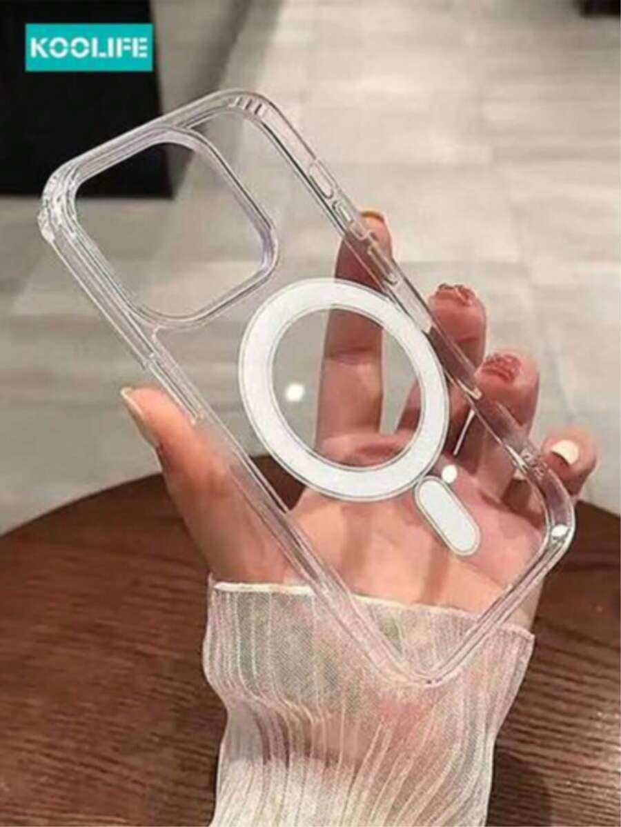1 chiếc ốp lưng điện thoại từ tính bằng acrylic màu trơn mới, tương thích với Apple 16 Pro Max, 11/12/13/14 Plus, XR/7/8 Plus, 15 Pro Max, 17/17 Ari/17 Pro Max, cũng phù hợp với dòng . - Trong sáng - Xem 1