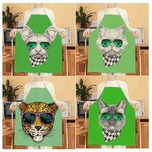 1pc Denim Pattern Apron, Creative Funny Fashion Printed Apron, Home Cleaning Apron, Easy Clean Kitchen Cooking Apron, Creative Home Apron - Multicolor - View 1