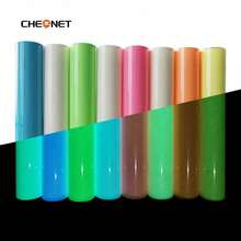 CHEONET- Glow-In-The-Dark Heat Transfer Vinyl, 30x50cm/11.8x19.7 Inches, PU Elastic Iron-On Vinyl For T-Shirts, Easy To Cut And - U - View 6