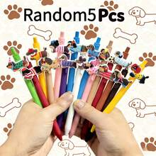 1/5/10/15 Pcs Dachshund-Shaped Ballpoint Pens Retractable Writing Pens Holiday Gifts For Dog-Loving Friends, Students, And Colleagues - Dachshund - View 10