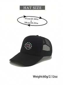 1pc Fashion Sponge Cap 250th Anniversary Of The United States Printing Adult Truck Driver Hat Baseball Hat Fishing Hat Funny Gift Hat For Men And Women Spring And Summer - Multicolor - View 5