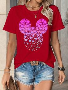 Disney Women T-Shirts - Red - View 2