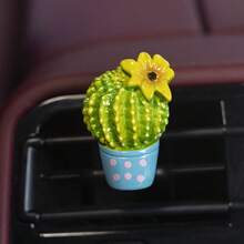 Artificial Succulent Cactus Car Air Vent Fragrance Clip, Car Interior Aromatherapy Diffuser - Cactus With Scented Tea - View 13