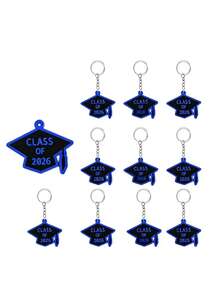 10个装 2026届毕业季钥匙扣 橡胶钥匙圈 批发 毕业帽吊坠 毕业礼物 大学纪念品 - 查看 8