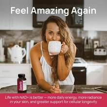 NAD+ Supplement For Women - NMN Alternative With β-NAD+, Trans-Resveratrol, CoQ10, D-Ribose - Promotes Cellular Renewal, Energy, And Radiant Skin Health - 60 Capsules Advanced - 60 viên nang - Xem 3