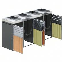 Outdoor Waste Bins - Grey - View 11