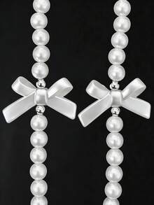 2pcs Adjustable & Detachable Pearl Chest Chain, Sexy Body Chain Shoulder Strap, Fashionable Camisole Strap, Replaceable Bra Strap, Camisole Dress Underwear - Multicolor - View 8