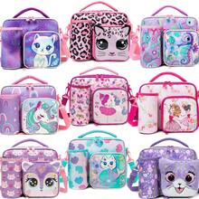 1个斜挎包，户外包，可爱女孩斜挎包，儿童午餐包，带可调节肩带的保温冷藏包 - 女童午餐包 - 查看 1