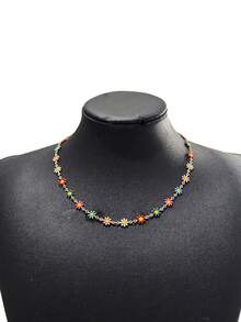 1条混色雏菊项链，1/2件雏菊项链手链套装（含蝴蝶吊坠） - 彩色雛菊項鍊手鍊套裝 - 查看 2