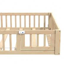 Kids Bed Frames, Headboards & Footboards - Natural + Pine + 140cm*200cm - View 9