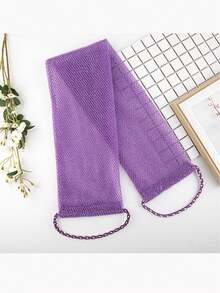 1pc African Loofah Sponge, African Exfoliating Bath Back Scrubber Towel With Drawstring, Mesh Body Scrub Sponge With Rope Handle, Unisex Long Exfoliating Bath Sponge, Multi-Functional Exfoliating Face Towel, Elastic Back Scrub Towel, Suitable For Bathing, Skin Cleansing And Massage - Multicolor - View 14