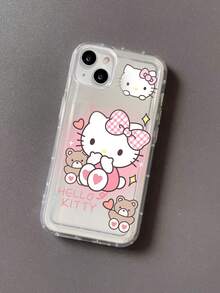 SANRIO 1 chiếc ốp lưng điện thoại Hello Kitty tối giản trong suốt mới, thiết kế nơ, trái tim, ngựa pony, thời trang cho iPhone 11/12/12 Pro, 13/14/15, 13 Pro/14 Pro/15 Pro, 12 Pro Max/13 Pro Max/14 Pro Max/15 Pro Max, 16, 16 Pro, 16 Pro Max, 17, 17 Pro, 17 Pro Max, chất liệu TPU chống sốc, món quà lý tưởng cho các cặp đôi, sinh nhật, ngày Valentine. - Nhiều màu - Xem 3