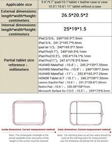 1pc LISEN Red Pattern Tablet Sleeve Bag For 9.7", 10", 11" Tablets - View 4