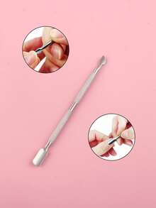 3件套专业不锈钢银色角质层推剪钳，角质层修剪器，沙龙级不锈钢凝胶指甲油卸除器，专业不锈钢角质层钳，指甲和脚趾甲修剪工具，是专业美甲师、美甲学习者、美甲沙龙、居家和旅行DIY美甲的理想之选 - 銀色 - 查看 3