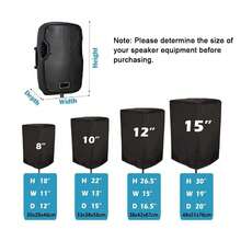 1pc Waterproof Polyester Powered Speaker Dust Protection Cover 210D Oxford Cloth UV-Protected Upright Speaker Equipment Cover Cloth Bag Protective Audio Fabric Cover - Multicolor - View 8
