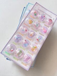 3D水晶浮雕贴纸 - 太空舱、幽灵糖果、行星、立体实心贴纸，适用于DIY剪贴簿、水瓶、手机壳、贴纸交换 - 彩色 - 查看 12