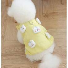 1pc Dog Leash Harness, Lightweight 3D Bear Design, Suitable For Small/Medium Breeds Like Teddy, Poodle In Summer - Yellow - View 5