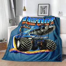 1PC 3D Monster Jam Monster Truck Cartoon Blanket, Edgy Gift For Motorsports Fans, Themed Man Cave Decor, Retro Sci-Fi Party Accent & Race Day Souvenir,Soft Throw Blanket For Home Bedroom Bed Sofa Picnic Travel Office Cover Blanket, Multiple Sizes 50x60 To 60x80 Inches - Nhiều màu 27 - Xem 3