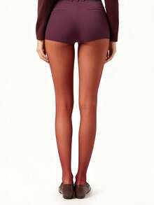 Wine Red 3-Protection Stockings | Snag-Proof, Non-Slip & Durable For Cozy Spring & Fall Wear - Burgundy - View 6