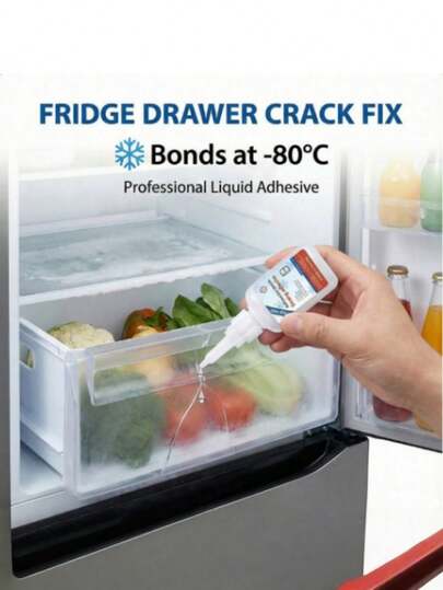 Ice Box Sealing Strip And Drawer Adhesive - Quick Drying, Low Temperature Resistant Glue, Refrigerator Glue Resistant To Low Temperature, Quick Drying Refrigerator Drawer Sealing Strip Plastic