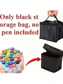 120pcs Marker Set With Large Capacity Storage Box, Multifunctional Canvas Pen Holder And Portable Folding Pen Bag, Perfect Holiday Gift For Storing 120pcs Colored Markers,Back To School - Multicolor - View 8