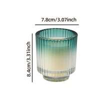 Meteor Cup Gradient Ribbed Dried Flower Smokeless Scented Candle – Natural Soy Wax, Premium Ambience Gift - A - View 5