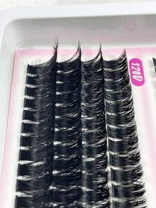 12 Rows Lash Clusters With Spikes & Bottom Lashes Fluffy Volume 240 Pcs Manga Natural Spiky Cluster False Eyelashes Fairy Cluster Lashes Wispy Manga Lash C/D Curl Individual 100D 120D Anime Mink Lashes Extensions Full Pack DIY At Home - D - View 7