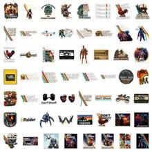 55张弧形贴纸，趣味游戏贴纸，卡通弧形周边贴纸，剪贴簿美学贴纸套装，头盔贴纸，越野摩托车贴纸，乙烯基防水贴纸，适用于水瓶、电脑、笔记本电脑、手机、行李箱、笔记本、冰箱等。 - 彩色 - 查看 3