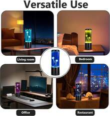 [Multi-Color Jellyfish Lamp] 1 Jellyfish Lamp, Multi-Color Changing Ambient Night Light For Aquarium Ocean, Living Room, Family Bedroom, Desktop Decoration, Holiday Gifts (USB) - 黑色 - 查看 6