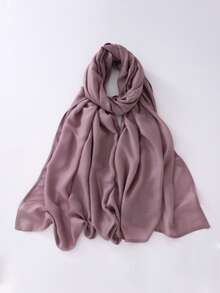 1pc Cotton Solid Color Scarf Shawl, Versatile Women's Beach Cover-Up, Lightweight & Soft, Classic Scarf/Shawl/Blanket, Large Size Suitable For Evening Dress Party, Travel, Office, Wedding - Multicolor - View 33
