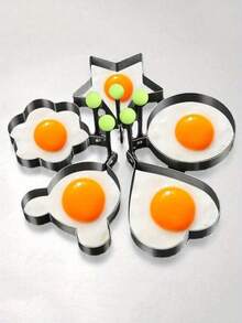 Thickened Stainless Steel Egg Frying Mold Heart-Shaped Egg Mold Creative Egg Ring Fried Egg Poached Egg Mold - Multicolor - View 2