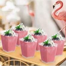 Transparent Mousse Cup, Frost-Proof, Shatter-Resistant, Anti-Slip Design, Elegant Transparent Party Cup. Suitable For Cocktails, Desserts, Cold Drinks, Weddings, Birthdays, Gourmet Food, Home And Travel - View 5