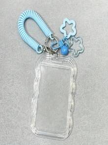 一套重型可伸缩证件套，带钥匙扣和腕带 - 透明PVC卡套，带安全锁扣，防盗设计，经久耐用，适用于学生证、学校证、校园证 - 返校季理想礼物 - 彩色 - 查看 10