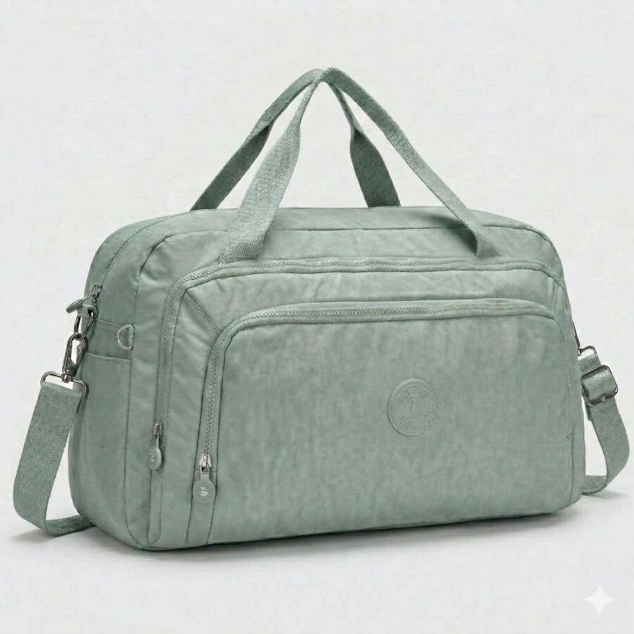 Bolso Mochila Maleta de Viaje & Gym 3 Cierres - verde menta - Ver 1