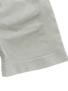 Pantalones cortos deportivos para mujer de alta elasticidad y sin costuras, adecuados para deportes al aire libre, entrenamientos de yoga en el gimnasio, pantalones cortos de ciclismo al aire libre, pantalones cortos ajustados que levantan los glúteos y se ajustan al cuerpo. - Gris Claro - Ver 5
