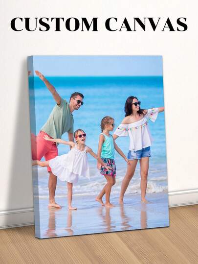 Customized Photo Canvas - Personalized Home, Wedding, Birthday, Valentine's Day, Portrait And Anniversary Gifts - Wall Art Made With Your Own Photos - Upload Your Own Photos For Home Decor, DIY Custom Photo Printing, Suitable For Living Room, Bedroom And 2D Flat Decoration.