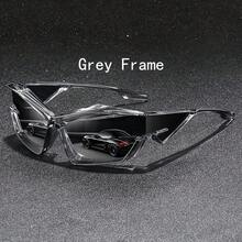 Fashion Retro Y2K Steampunk Oversized Frame Cool Unisex Sports Luxury Brand Designer Classic Retro  Sports Men's Women's Men's Glasses - 橙色框架 - 查看 6