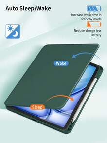 可旋转保护壳，兼容第 7/8/9/10/11 代、第 6/7 代 Mini、第 1/2/3/4/5 代 Air、11 英寸 (M2)/11 英寸 (M3)/13 英寸 (M2)/13 英寸 (M3)、第 3/4/5/6 代 Pro 12.9 英寸 - 墨綠色 - 查看 3