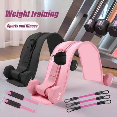 Dumbbell Glute Thrust Band - Best Weightlifting Belt For Home Fitness Equipment Workouts And Weightlifting For Men And Women, Perfect Lifting Pad Accessory For Short Legs, Glutes, And Pilates
