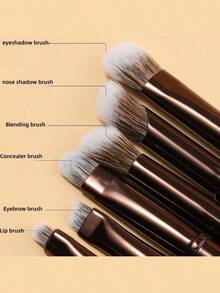 6-In-1 Professional Eye Makeup Brush Set, Portable, Professional-Grade Mixed, Detachable Eye Brush Set, 6 Brush Heads 1 Brush Handle, Create Perfect Eye Makeup! - Multicolor - View 7